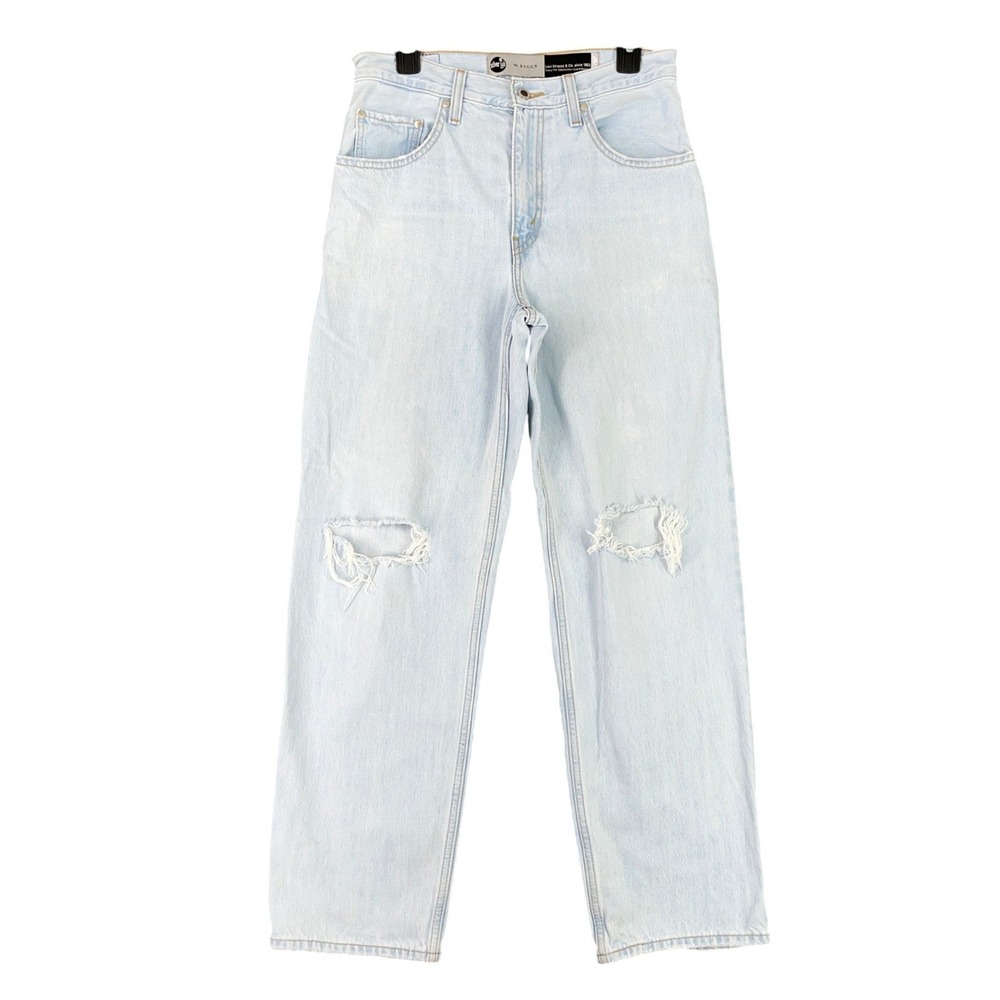 Levis SilverTab 94 Baggy Jeans Mens 28x31 Distressed Knee Light Wash Skater